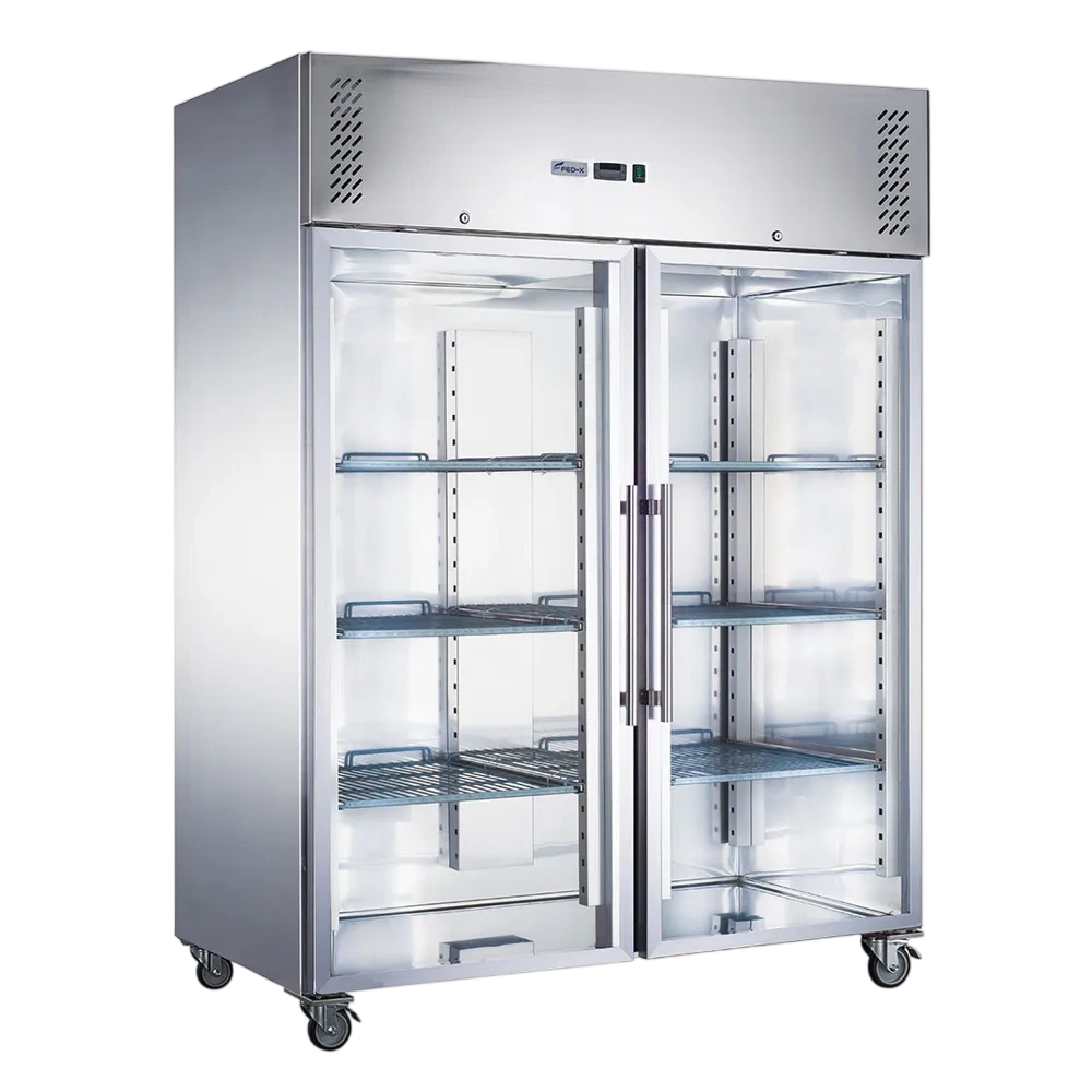 XURC1200G2V FED-X 1236 litre two glass doors upright fridge