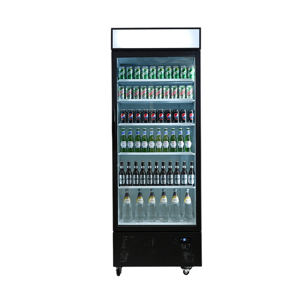 Bromic 3736222 GM0690LB Upright Display Fridge – 659L, Black with LED Lightbox
