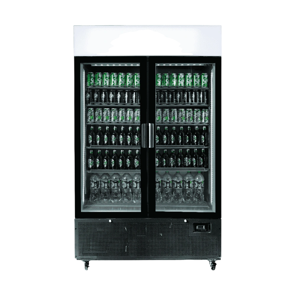 Bromic 3736235 GM1100LB-NR Upright Display Fridge – 1082L, Black, Lightbox