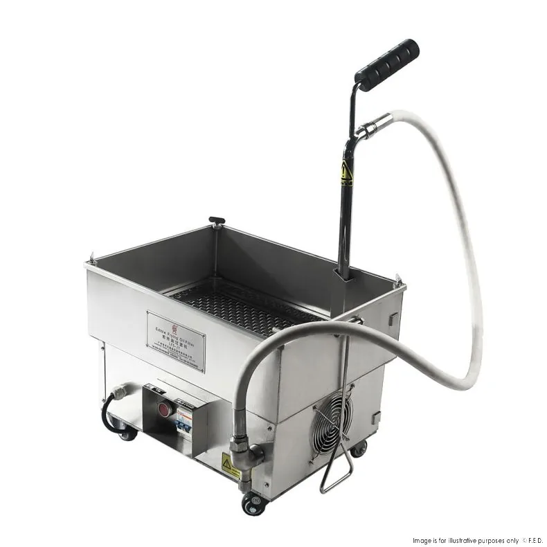 Frymax LG-20E stainless electric oil filter cart