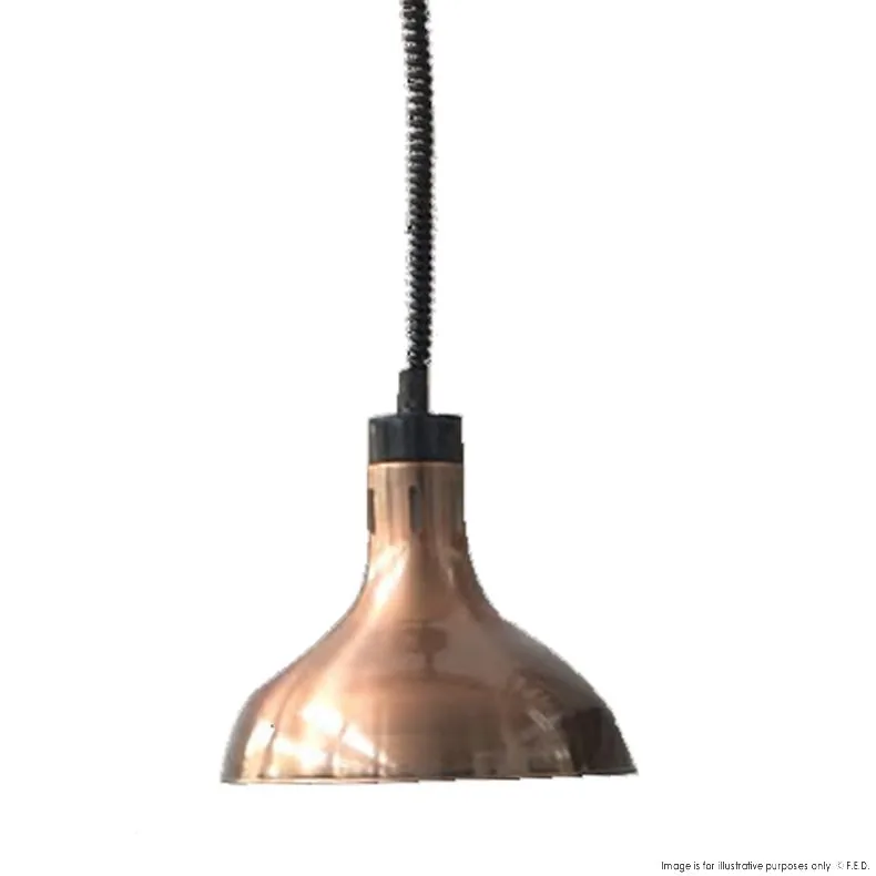Benchstar HYWCL12 Antique Copper Pull-Down Heat Lamp – 290 mm Round Shade