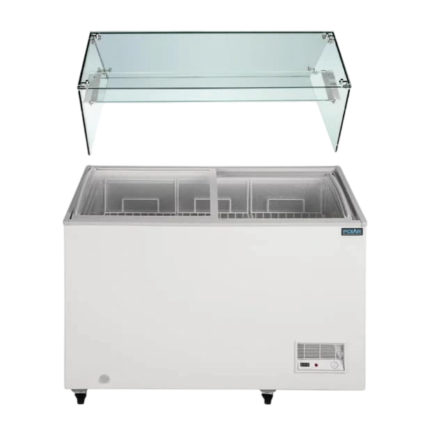 Polar FL992-A G-Series Chest Freezer – 270L Glass Surround | Retail Display commercial kitchen equipment