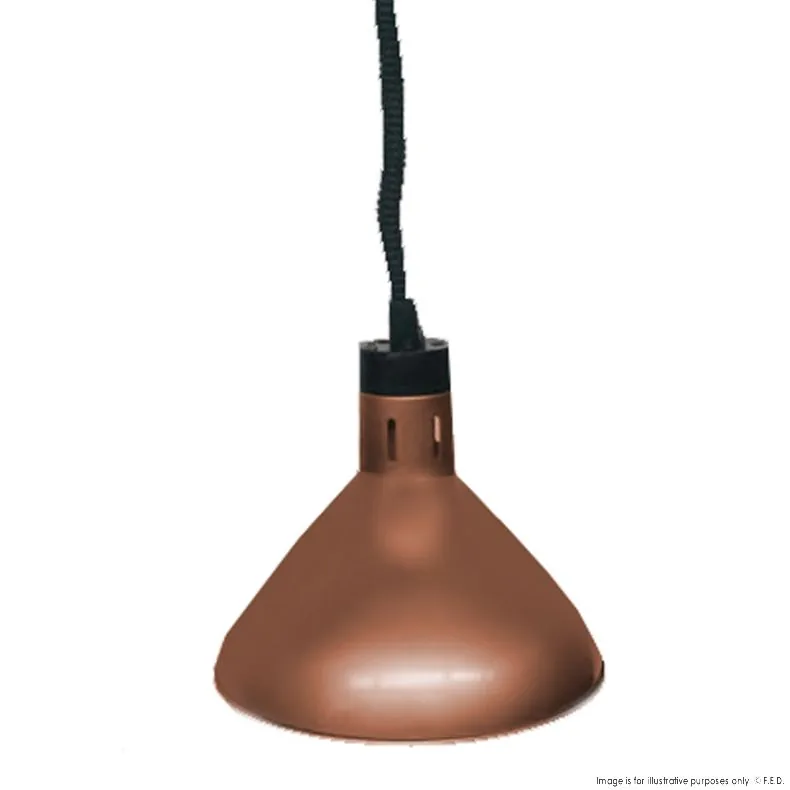 Benchstar HYWBL09 Antique Copper Pull-Down Heat Lamp – 270 mm Round Shade