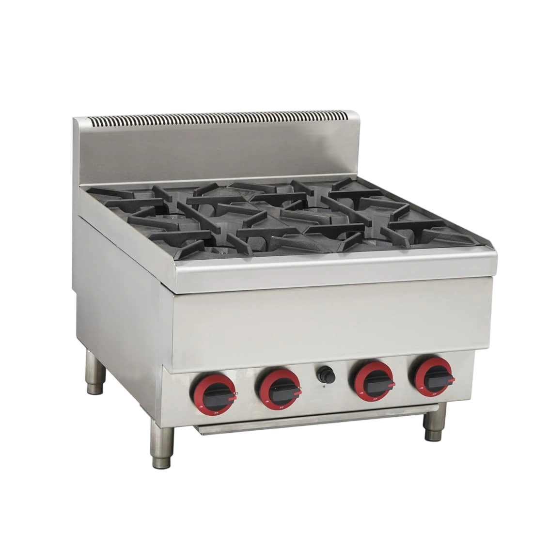 Gasmax JUS-TR-4BLPG 605mm four burner lpg stainless steel benchtop cooktop