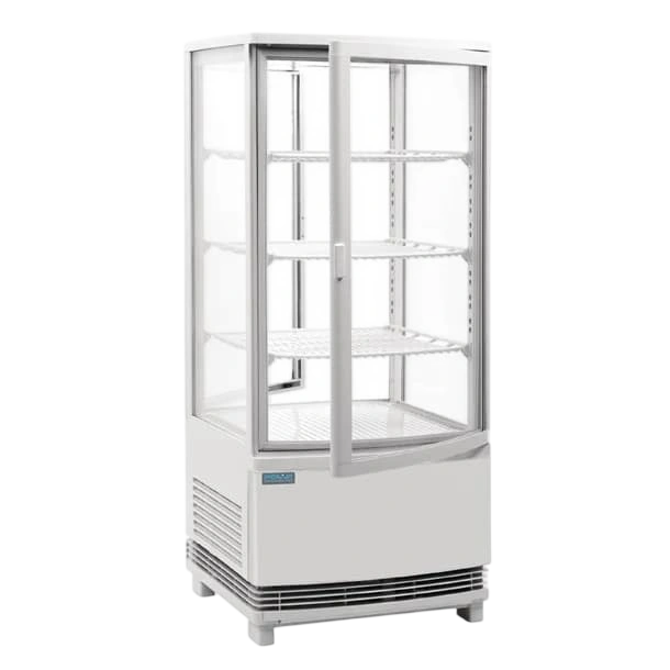 Polar CX576-A C-Series 86L Curved Door Display Fridge – White, LED, R600a commercial kitchen equipment