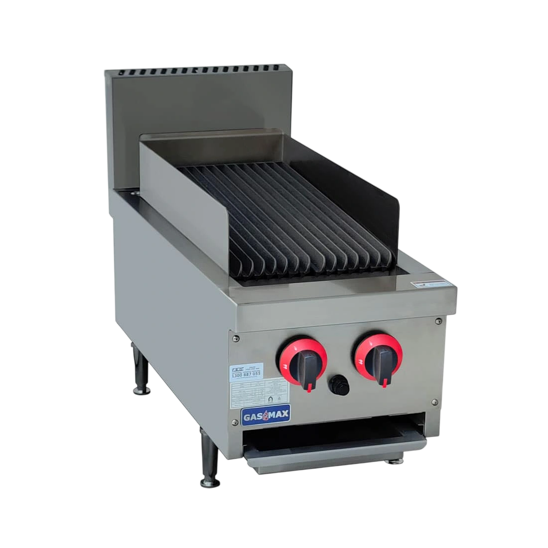 Gasmax QR-14ELPG 2 burner LPG commercial char grill top