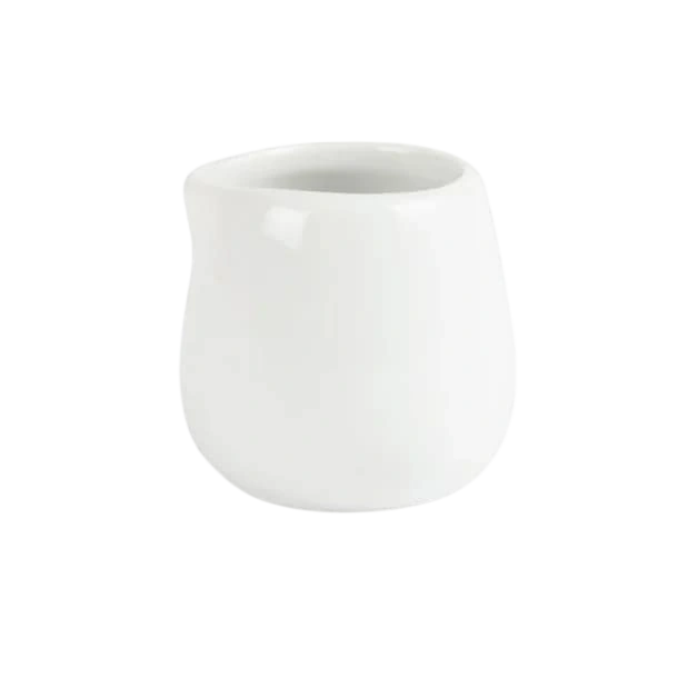 Olympia C203 Porcelain Whiteware Milk Jug – 43mL, Pack of 12