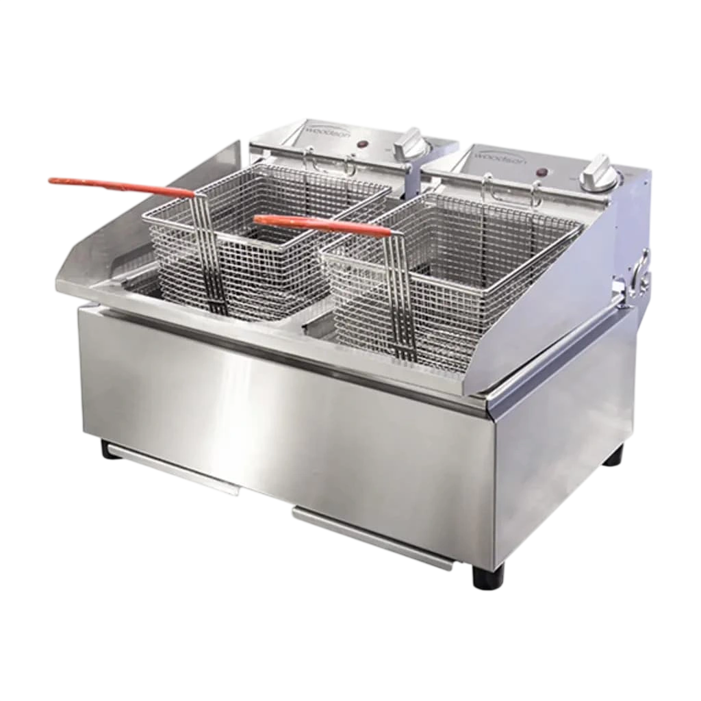 Woodson W.FRT50 Twin Pan Countertop Fryer | 2x5L Double Fryer commercial kitchen equipment