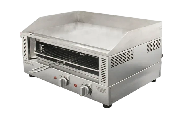 Woodson W.GDT65.20 Griddle Toaster with 8mm Plate & 6-Slice Rack – Ideal for Cafés & Restaurants