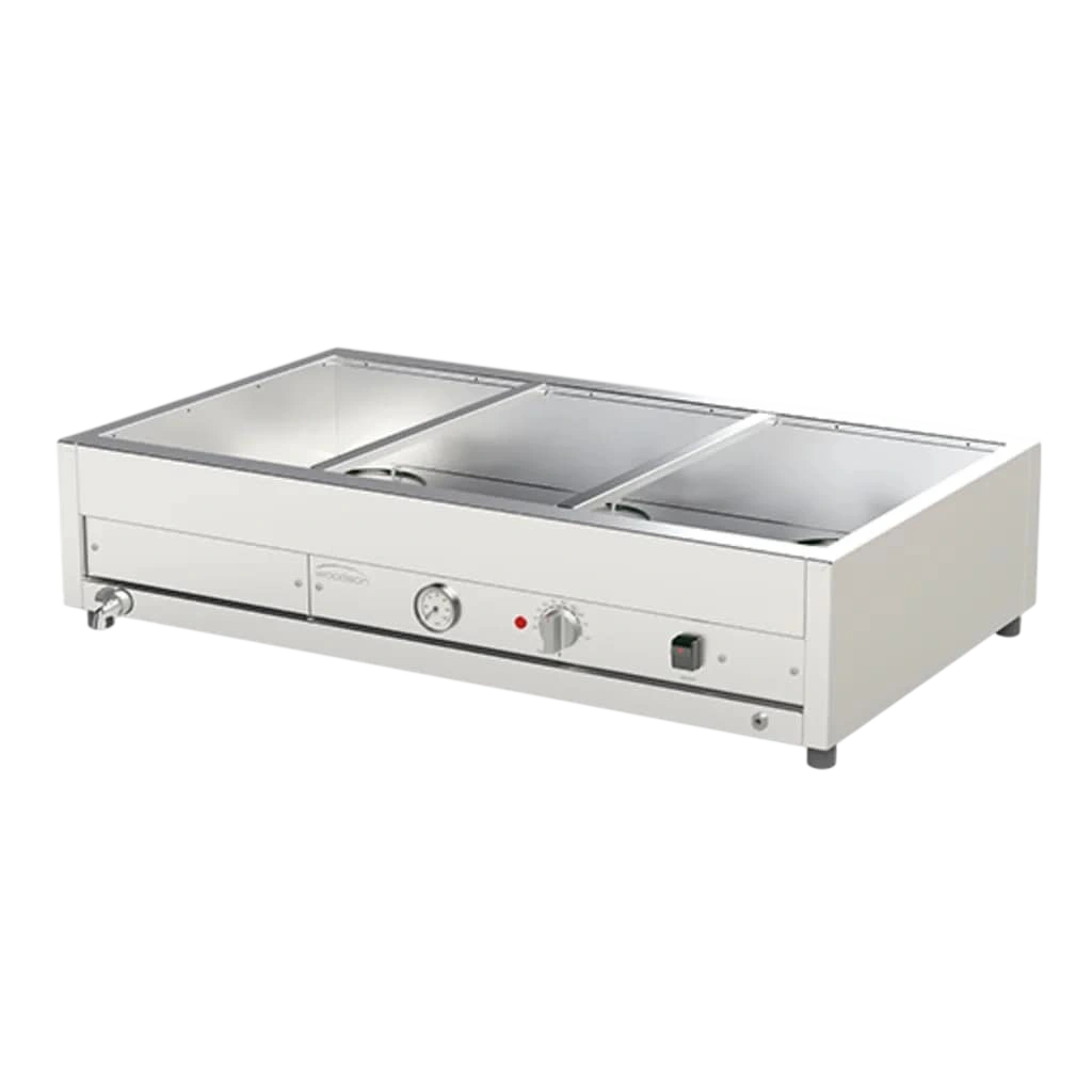 Woodson W.BMA23 3 Bay Bain Marie – Wet Operation, 1030mm Wide | Made in Australia commercial kitchen equipment
