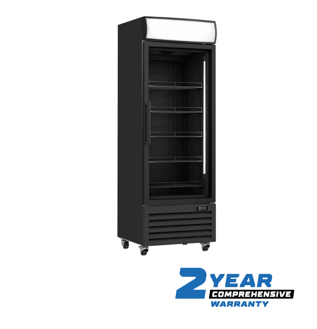 Cold Display Solutions CDSF400 Upright Freezer – 400L, 1 Glass Door, Black commercial kitchen equipment