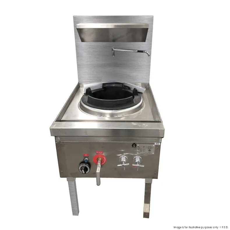 Gasmax WW-1N Stainless Steel Waterless Natural Gas Single Wok