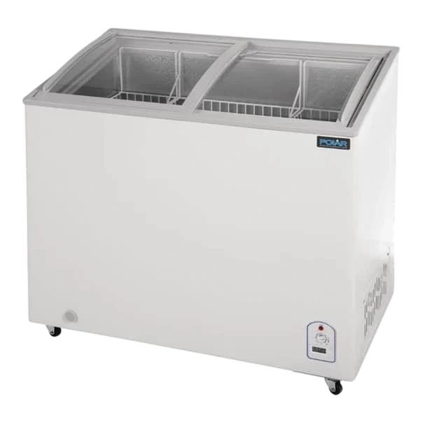 Polar GM498-A G-Series Display Chest Freezer – 200L, Sliding Glass commercial kitchen equipment