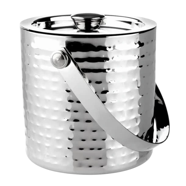 Olympia FU285 Hammered Double Wall Ice Bucket - 1.7Ltr