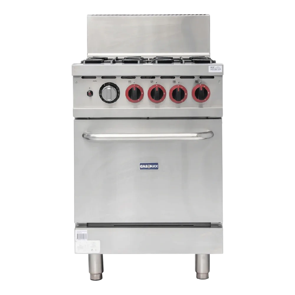 Gasmax GBS4TSLPG four burner lpg commercial range with thermostatic oven