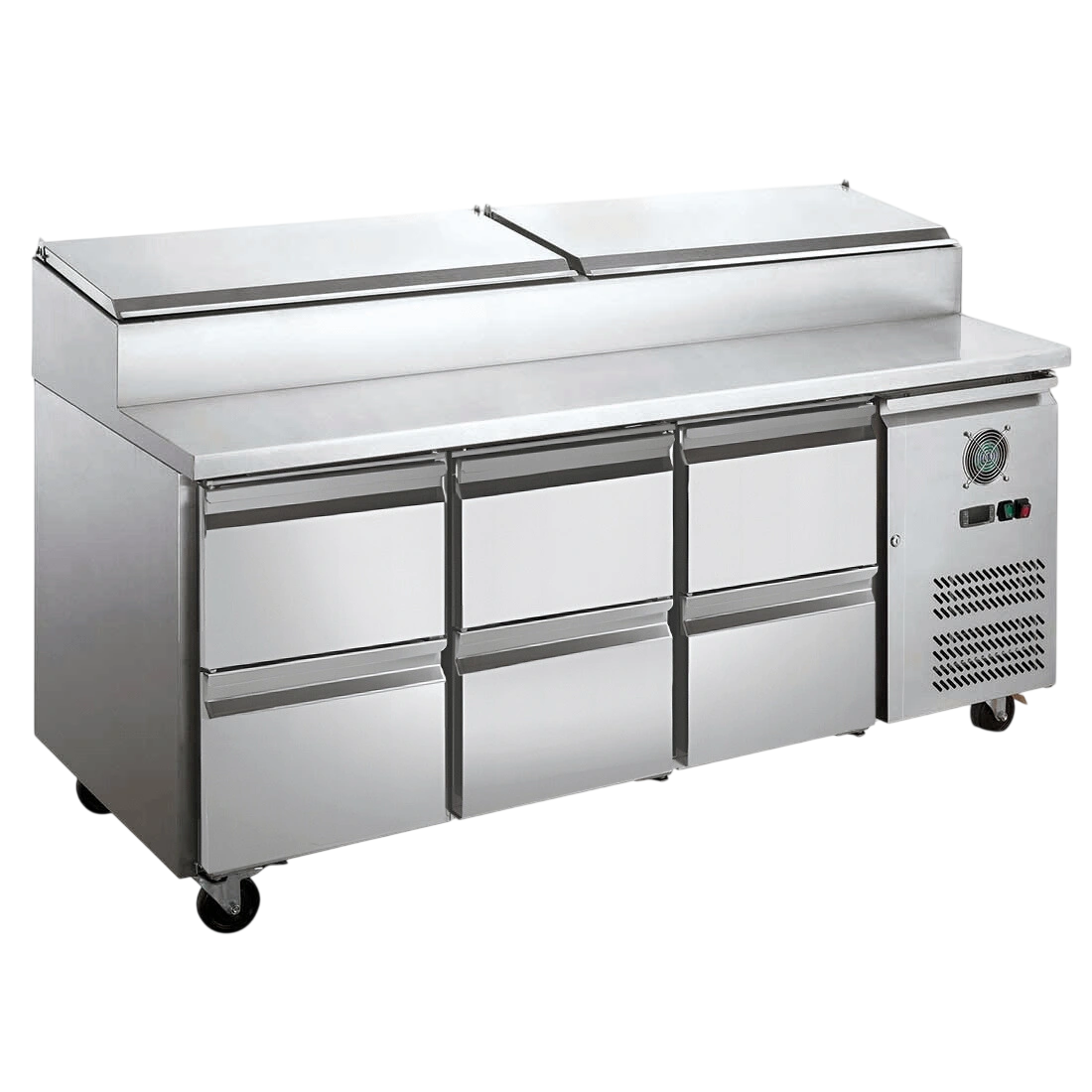 FED-X XSS7C18S3V-6D Six Drawer Pizza Prep Fridge – 417L, R290 commercial kitchen equipment