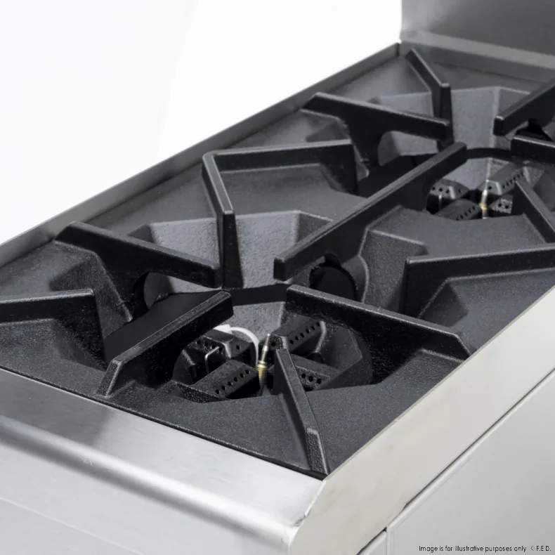 GASMAX 2 Burner Benchtop Natural Gas Cooktop with Splashback – Model JUS-TR-2B