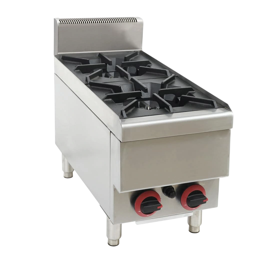 GASMAX JUS-TR-2B Benchtop Cooktop – 2 Burner NG with Splashback | Compact Cooking commercial kitchen equipment