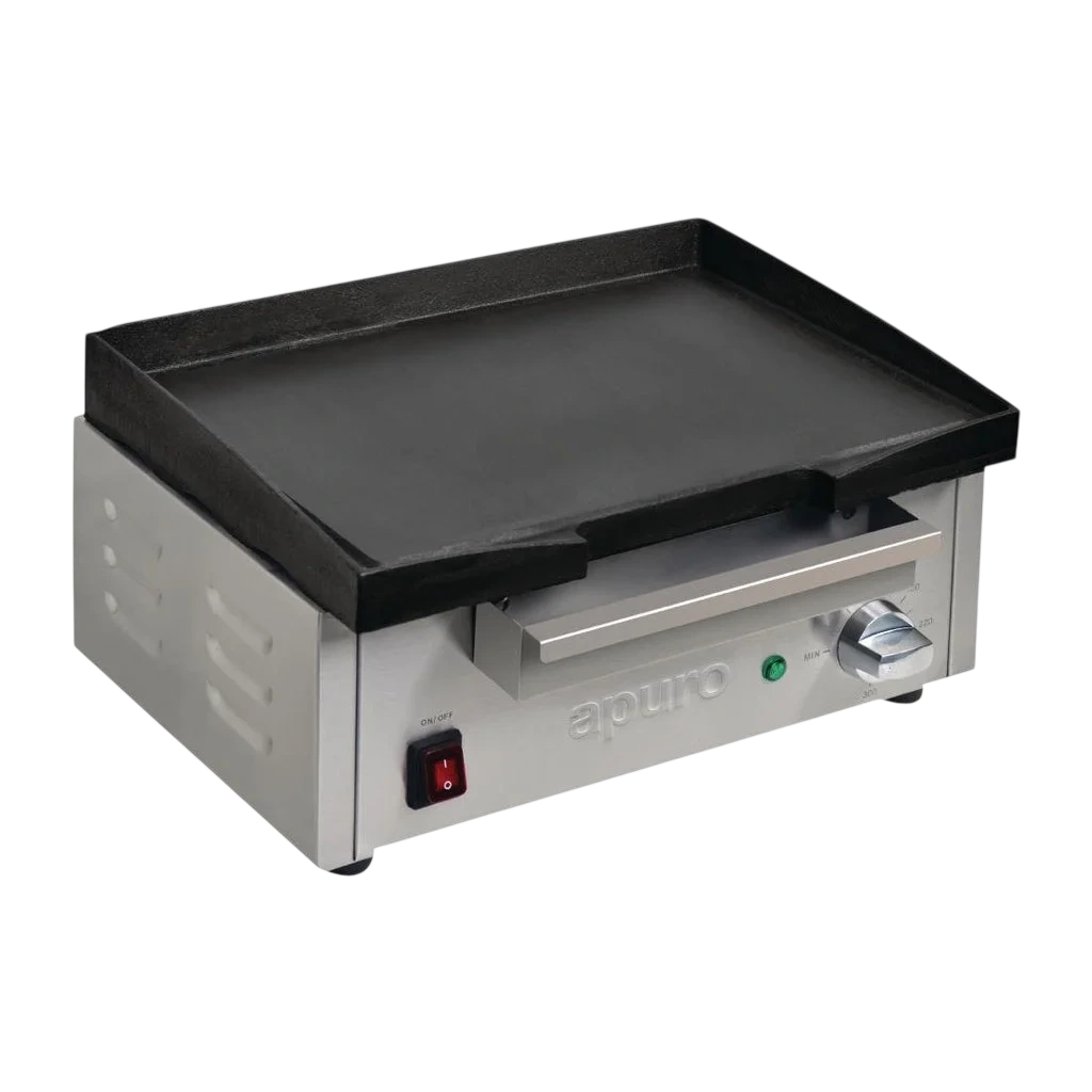Apuro DC900-A Cast Iron Countertop Electric Griddle – 440mm commercial kitchen equipment