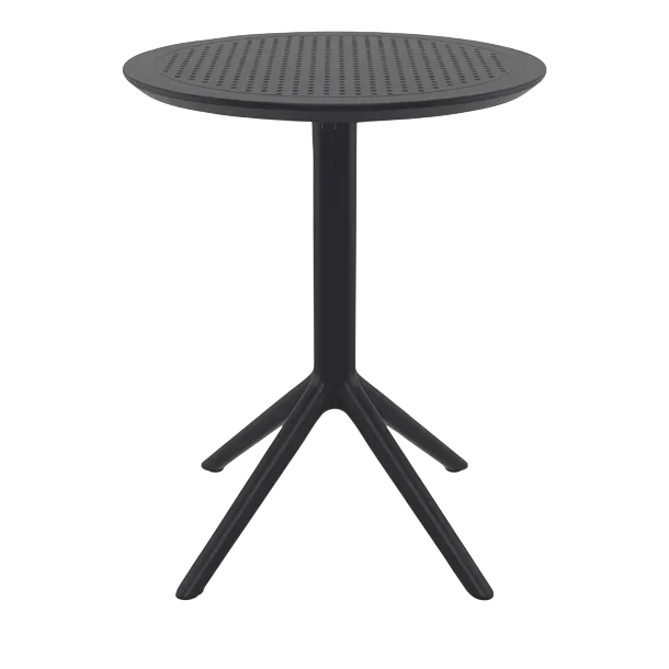 Siesta Sky Folding Table 60 Round - Black | Durable & Weather-Resistant commercial kitchen equipment