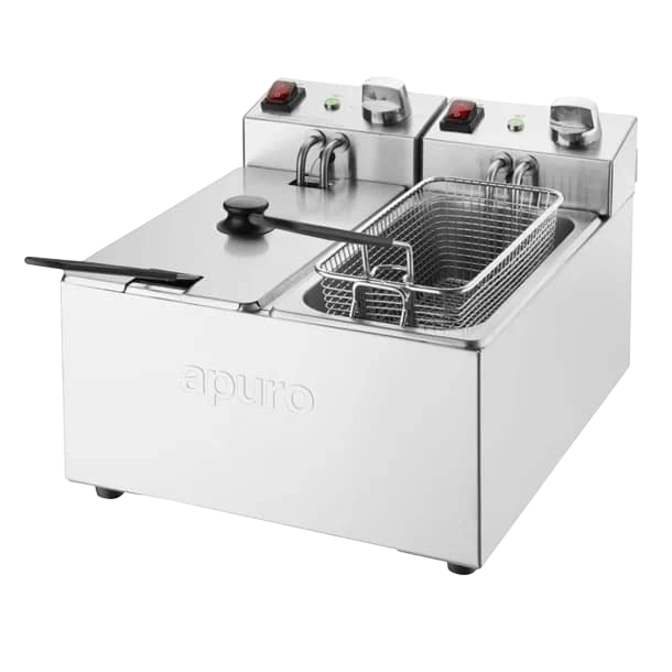 Apuro CU615-A Twin Tank Countertop Fryer – 2×3L 2×2kW commercial kitchen equipment