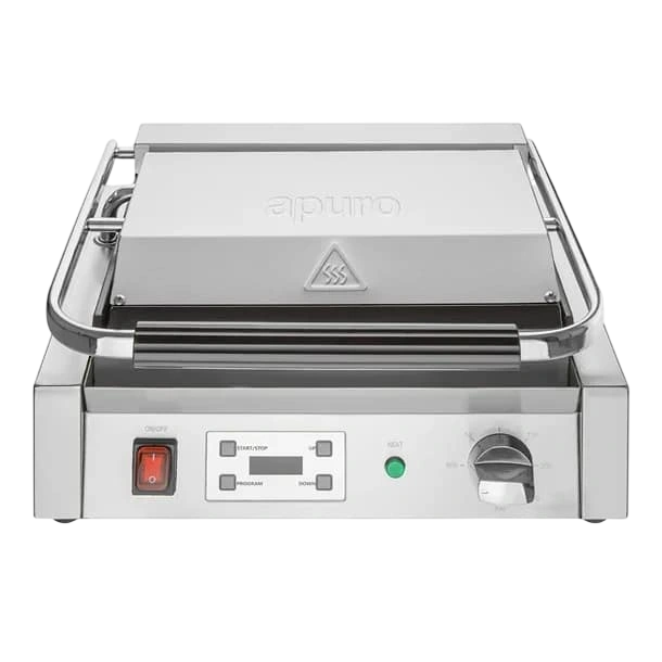 Apuro CU607-A Large Contact Grill – Flat Plates with Timer commercial kitchen equipment