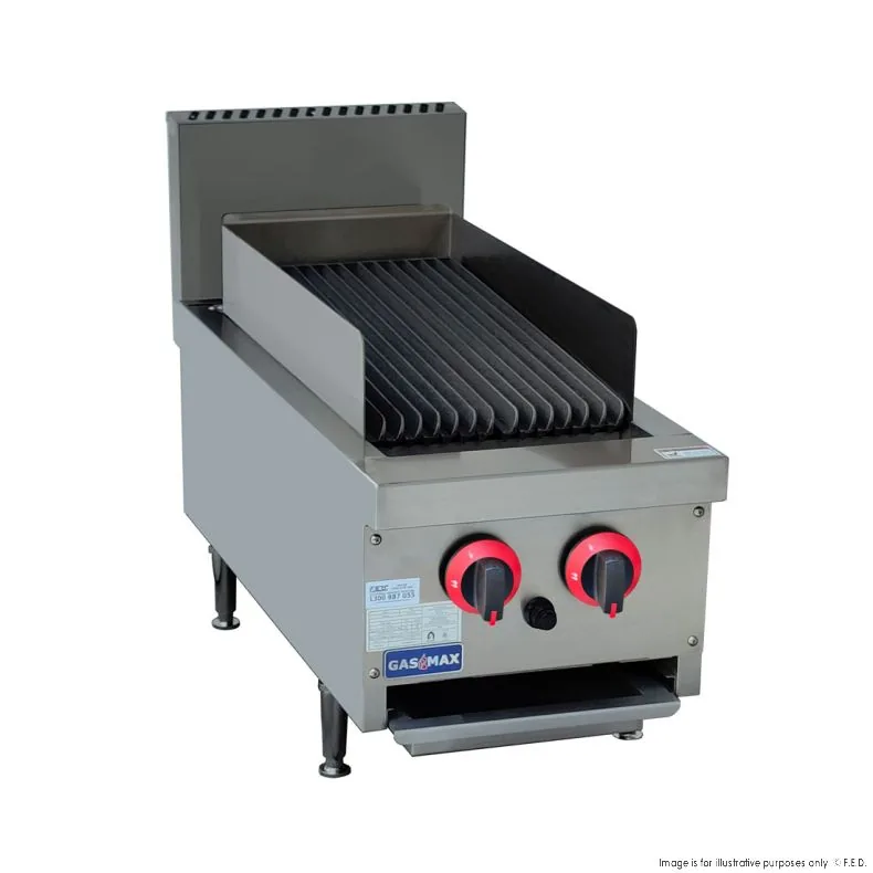 Gasmax QR-14E Char Grill Commercial 2-Burner Natural Gas