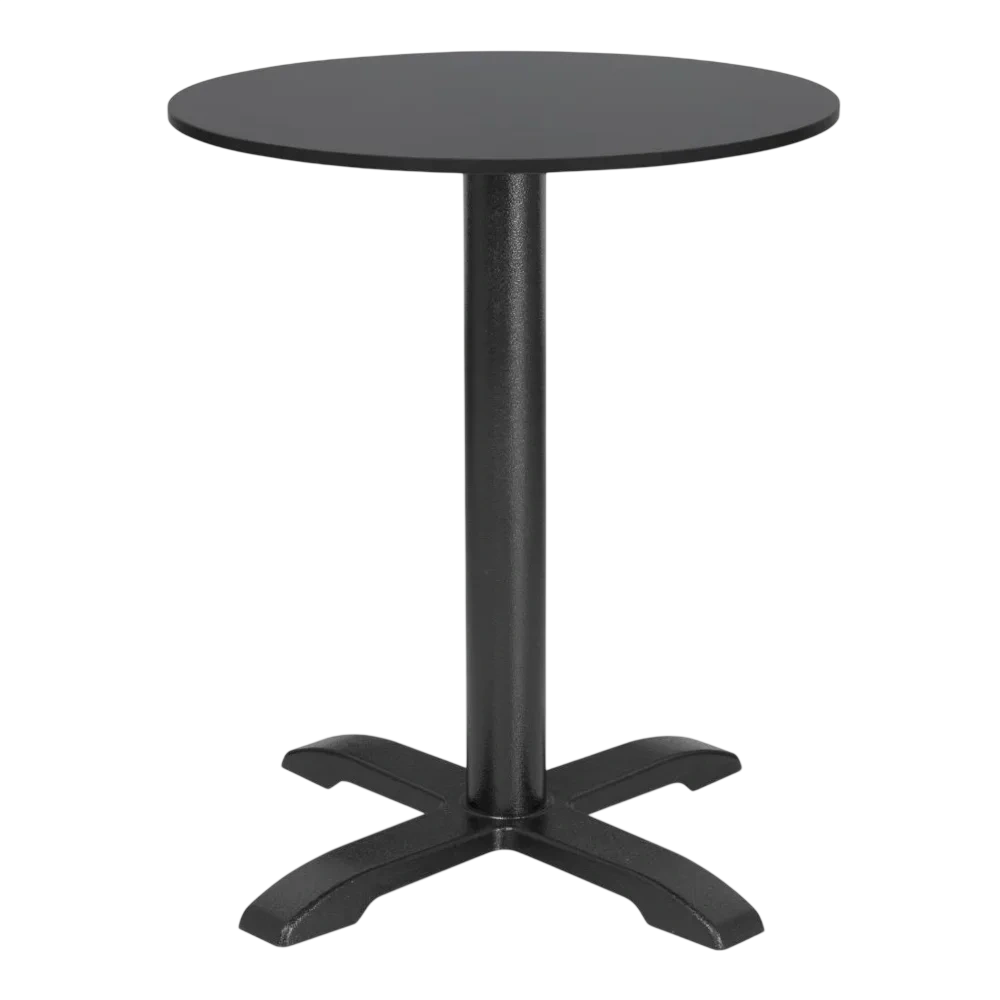 Bolero Matte Black Round Outdoor Table Top - 600mm