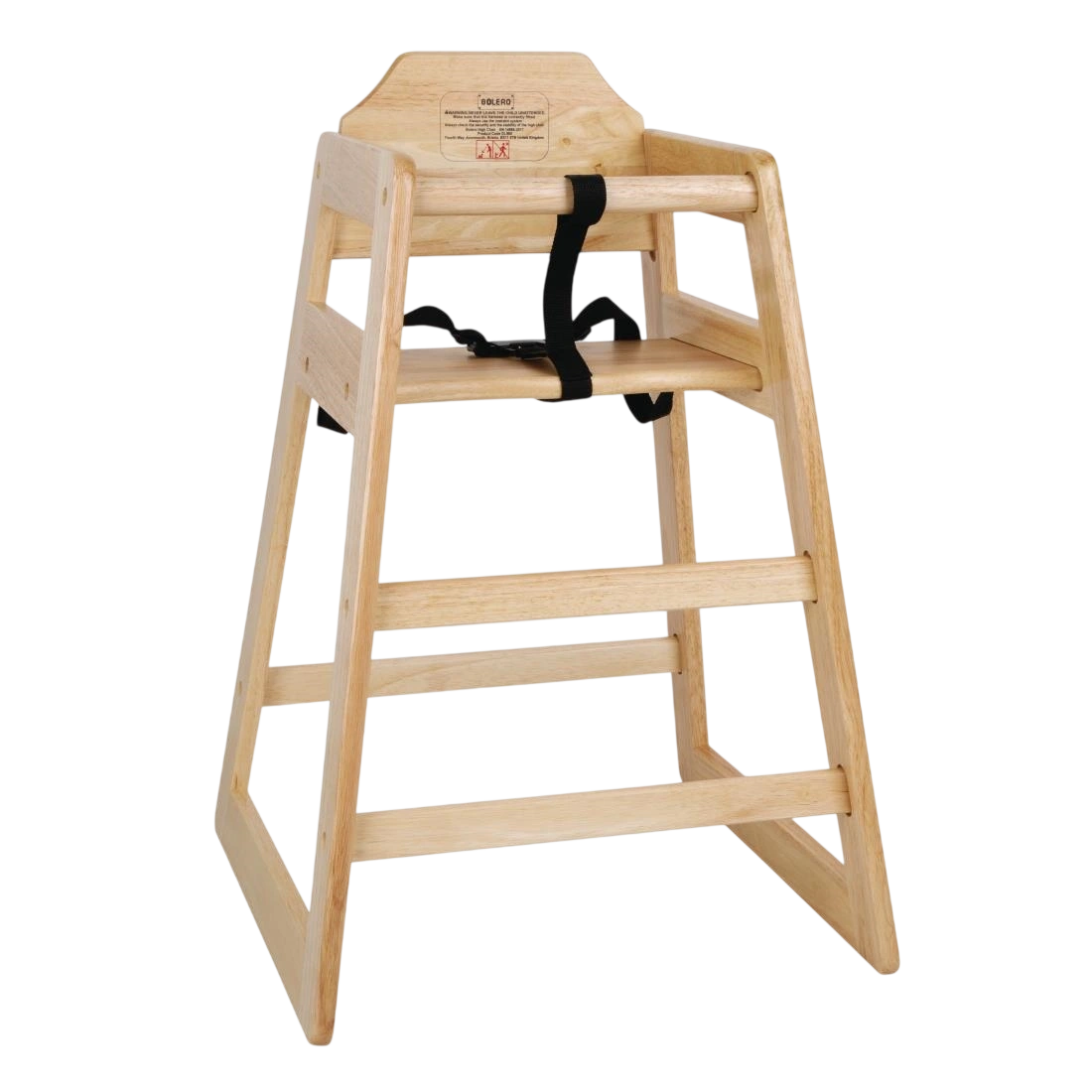 Bolero Wooden Highchair Natural Finish