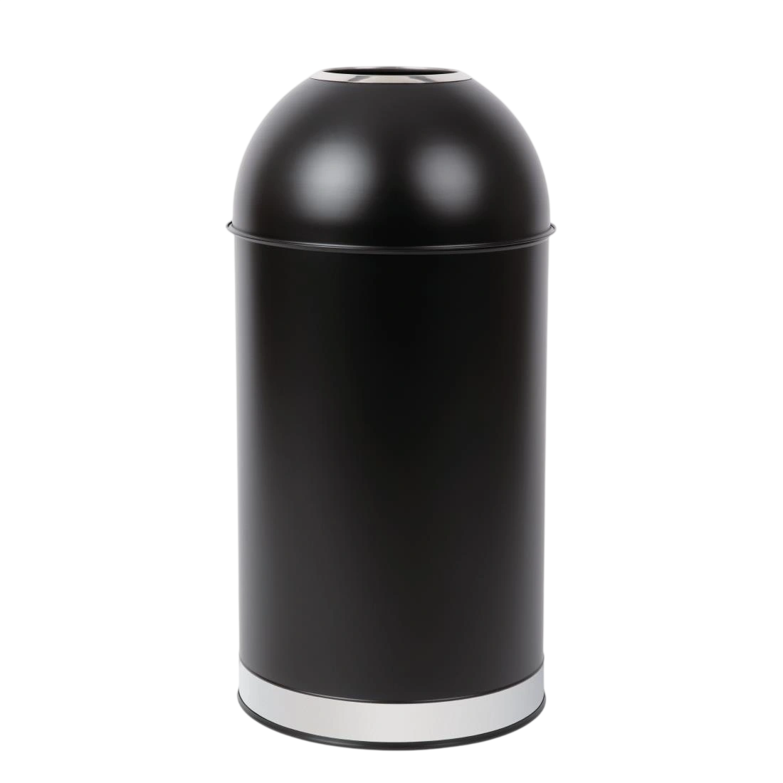Bolero Steel Bullet Bin with Open Lid (Black) - 40Ltr