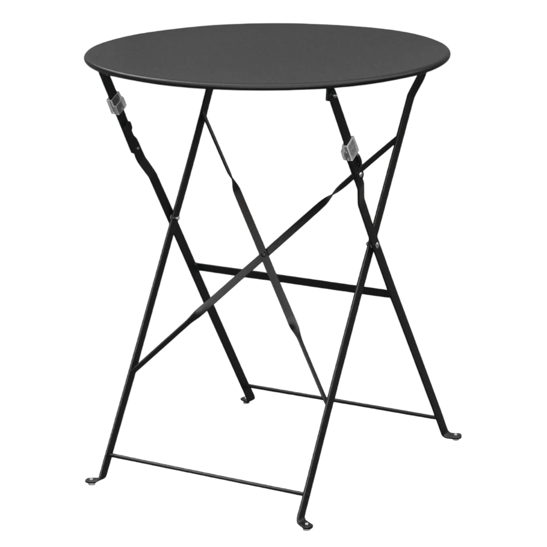 Bolero Black Pavement Style Steel Table 600mm Round