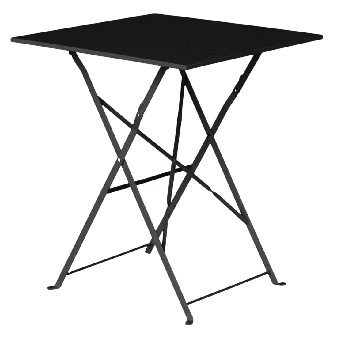 Bolero Black Pavement Style Steel Table Square - 600mm