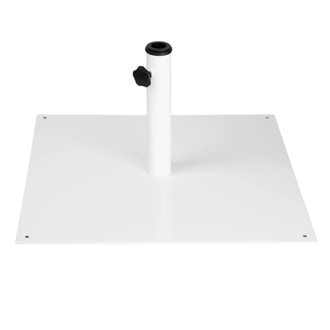Bolero Flat Metal Parasol Base White - 18kg