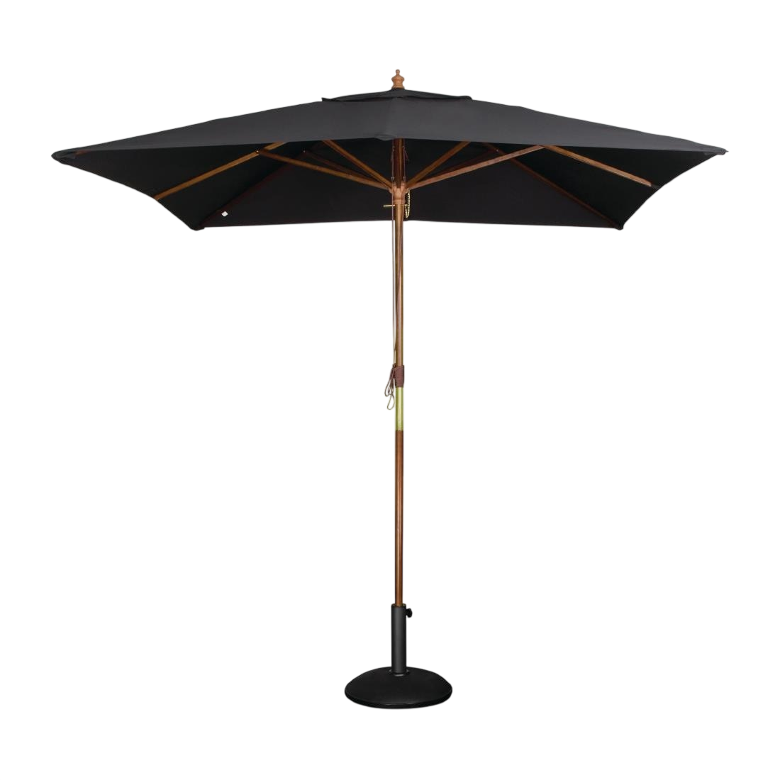 Bolero Square Pulley Umbrella Black - 2.5m