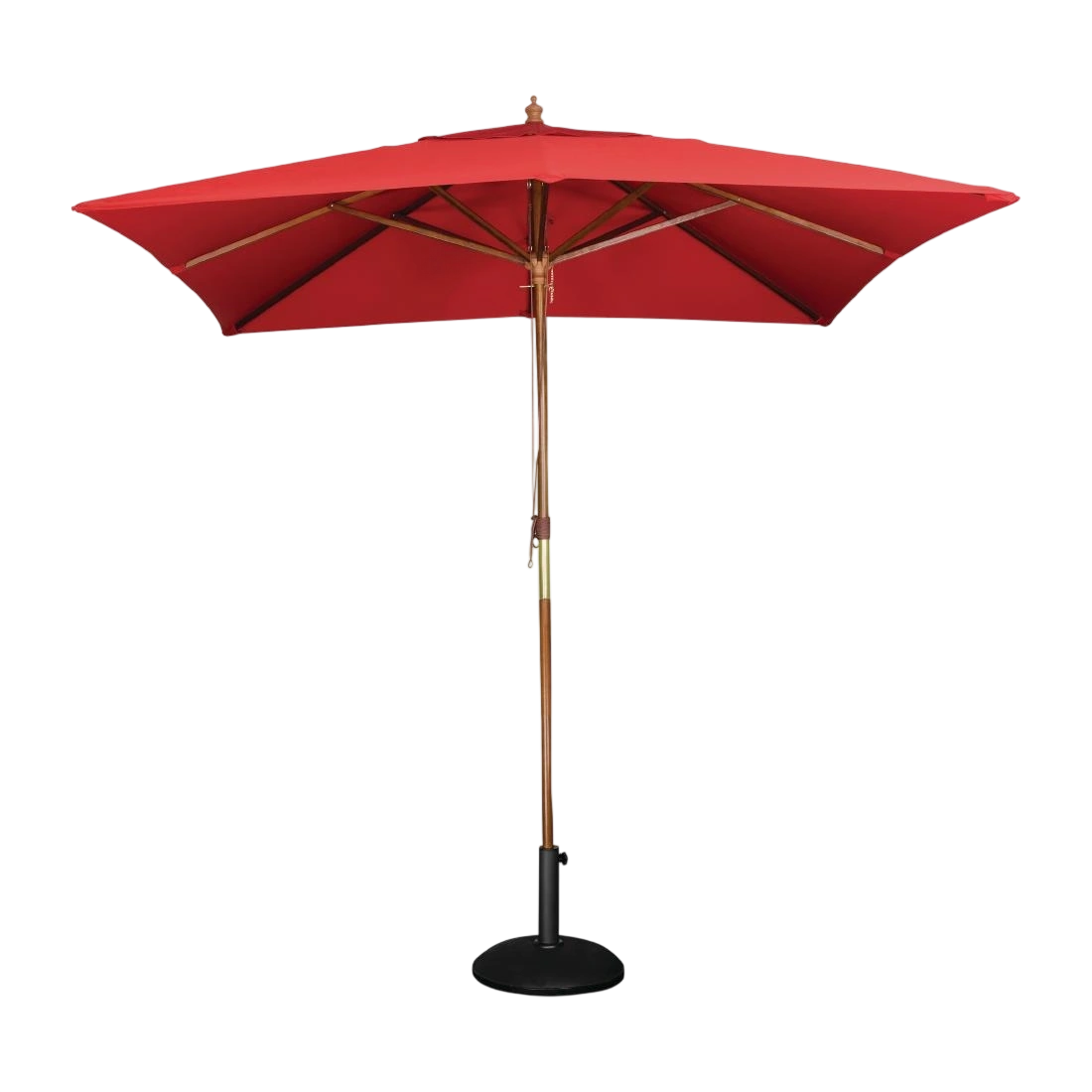 Bolero Square Pulley Umbrella Red - 2.5m