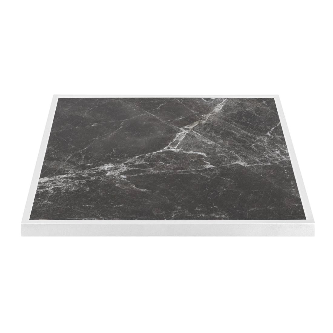 Bolero Dark Granite Effect Outdoor Fibre Glass Table Top White Trim - 700mm