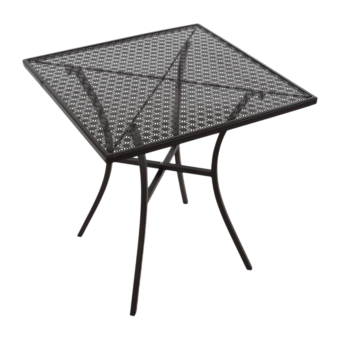 Bolero Black Steel Patterned Bistro Table 700mm Square