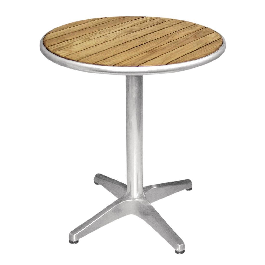 Bolero Round Pedestal Bistro Table Ash & Alu. Top - 600mm