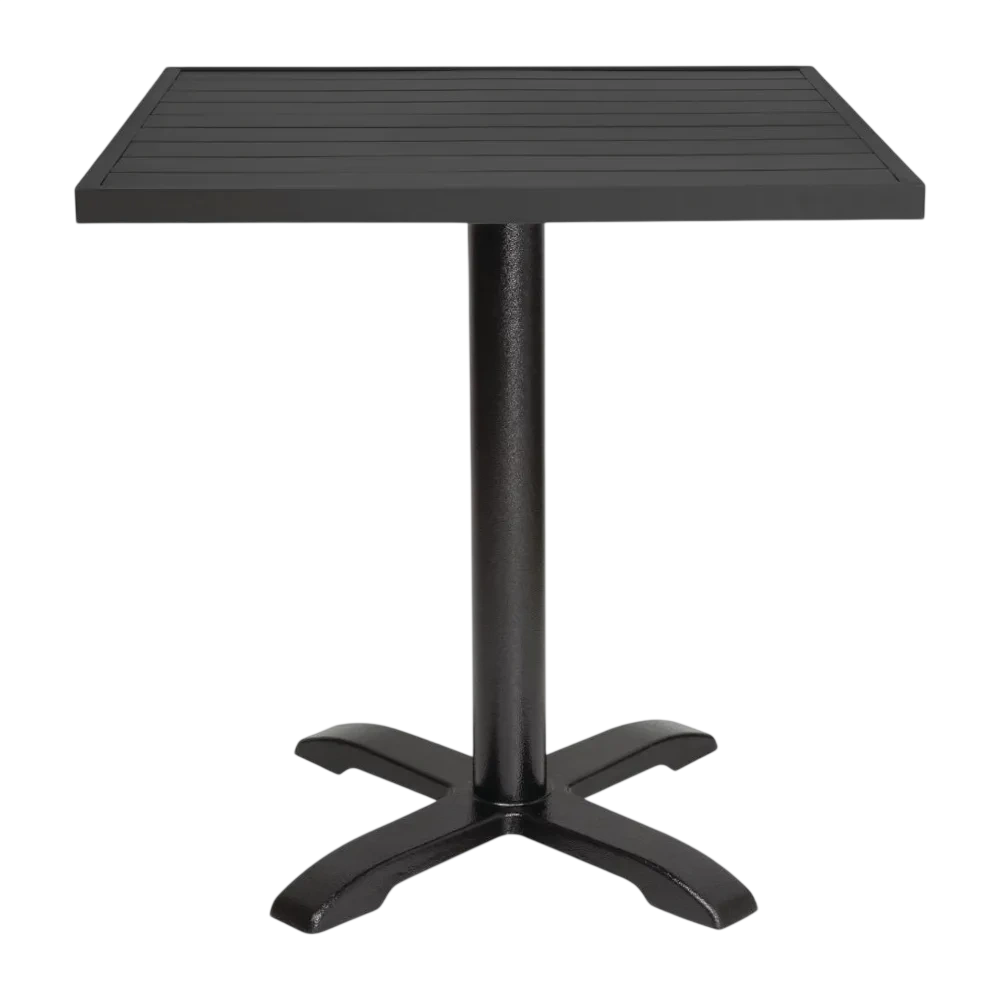 Bolero Black Aluminium Table Top Square - 700mm