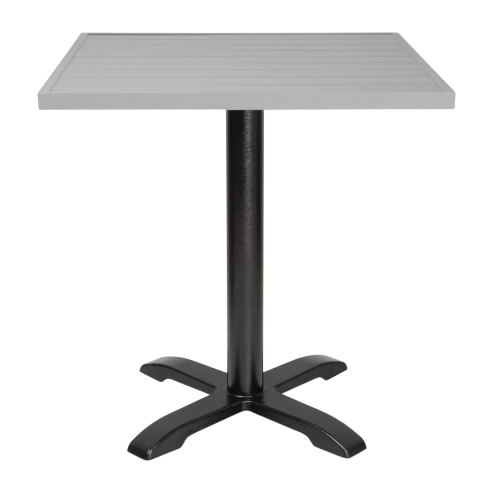 Bolero Light Grey Aluminium Table Top Square - 700mm