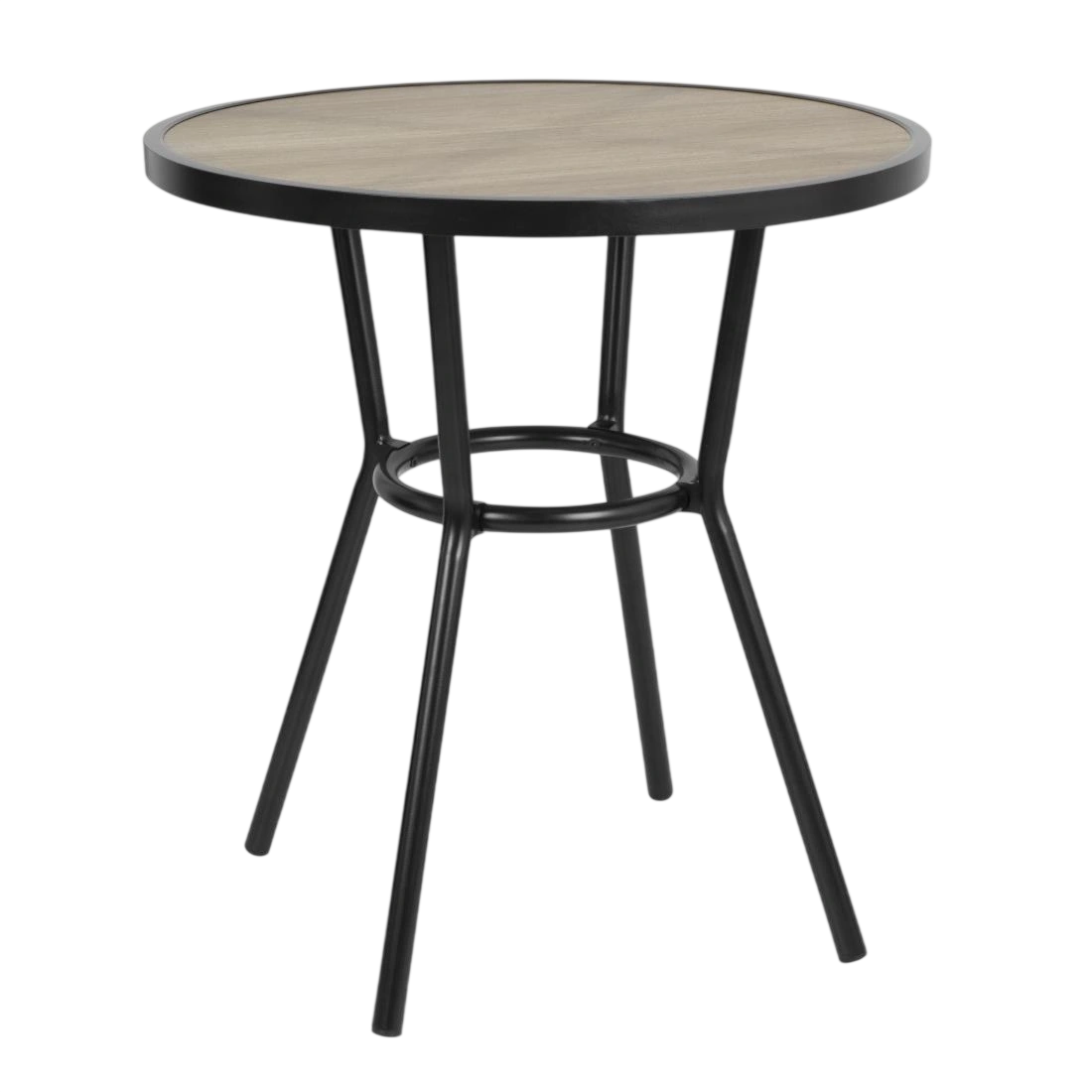 Bolero Marston Round Outdoor Table Black - 700mm