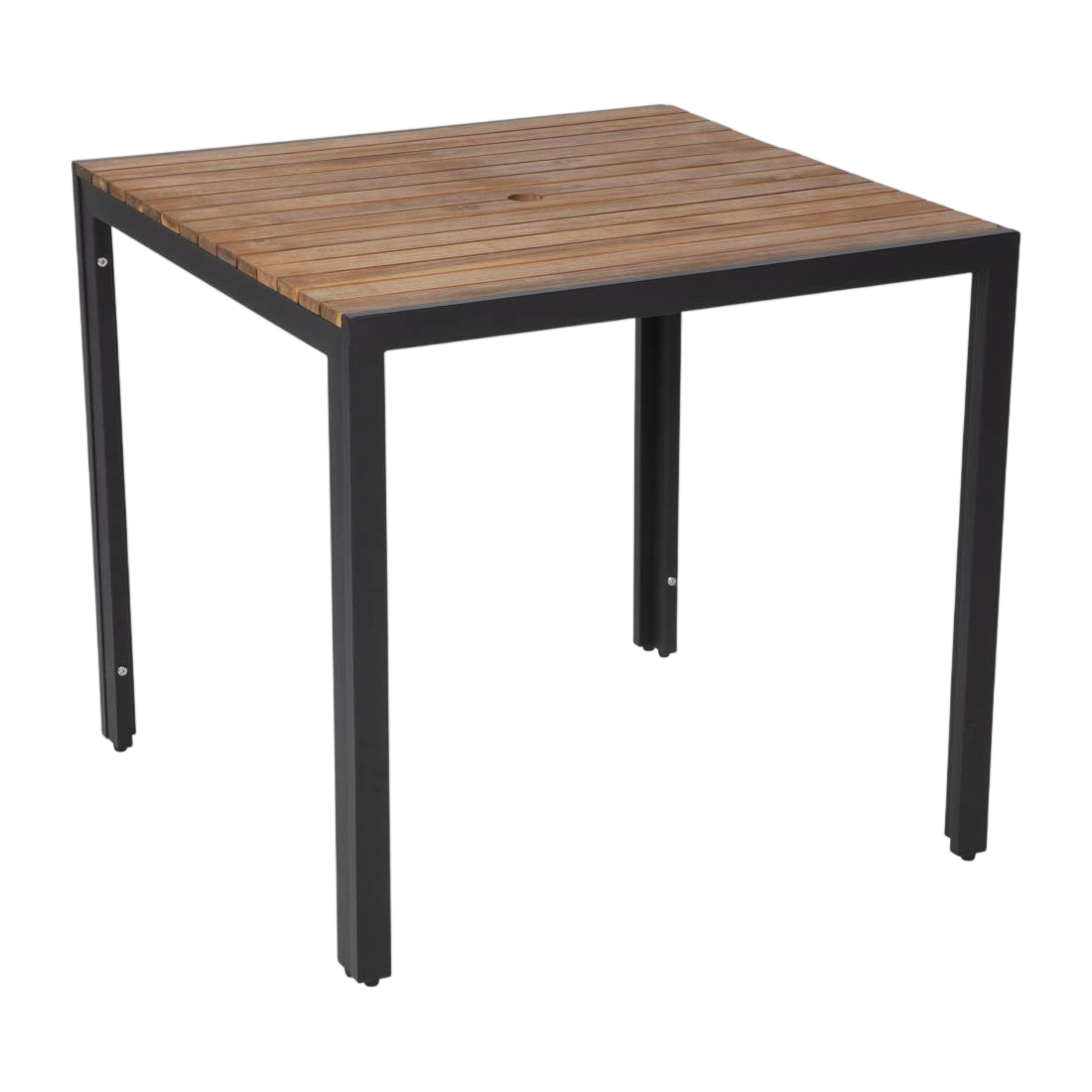 Bolero Steel & Acacia Square Table - 800mm