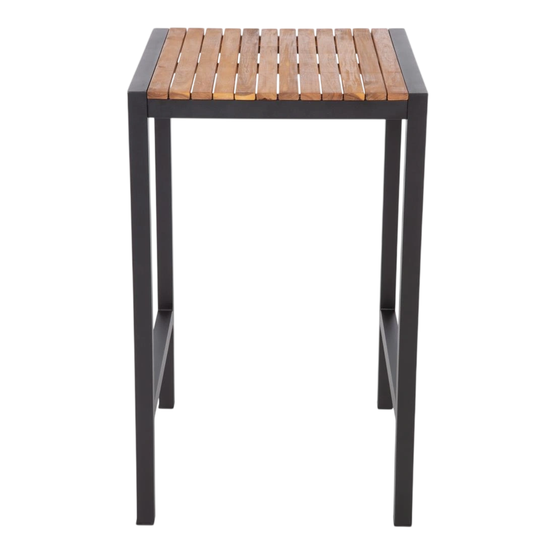 Bolero Steel & Acacia Square Bar Table - 600mm