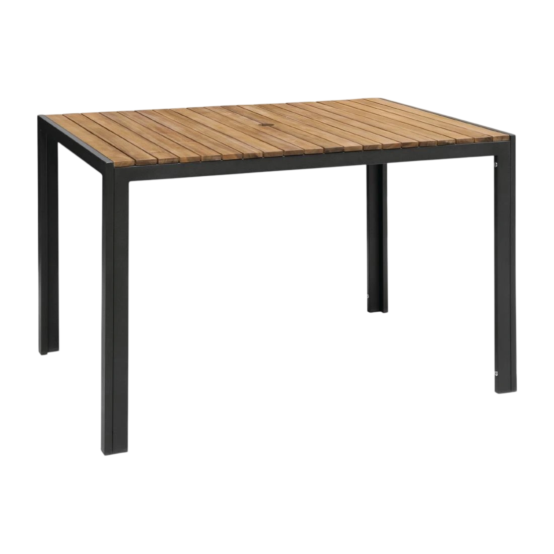 Bolero Steel & Acacia Table - 1200x800mm