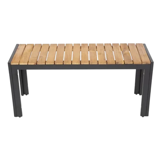 Bolero Steel & Acacia Bench - 1000x350mm (Pack 2) commercial kitchen equipment