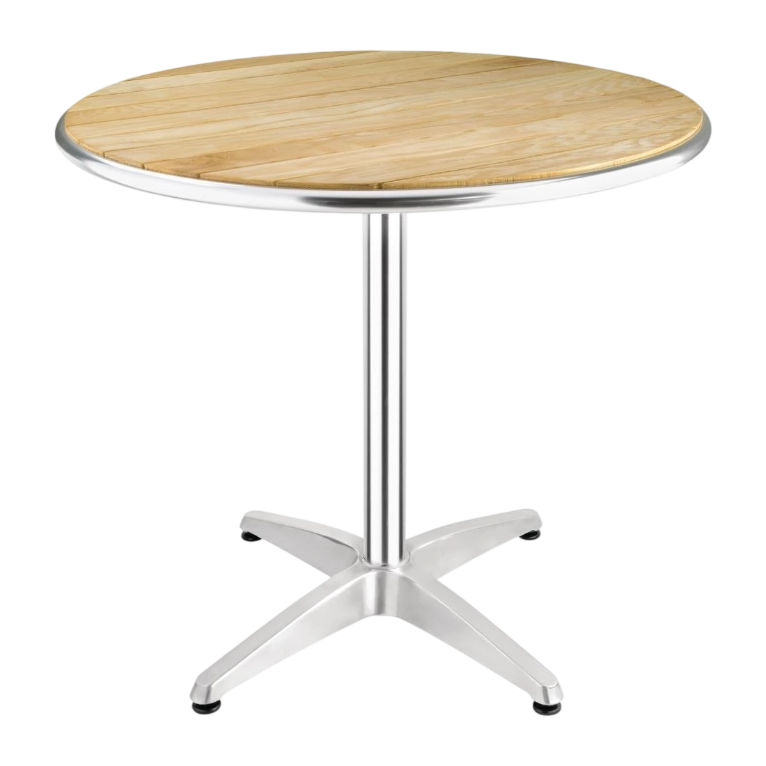 Bolero Round Pedestal Bistro Table Ash & Alu. Top - 800mm