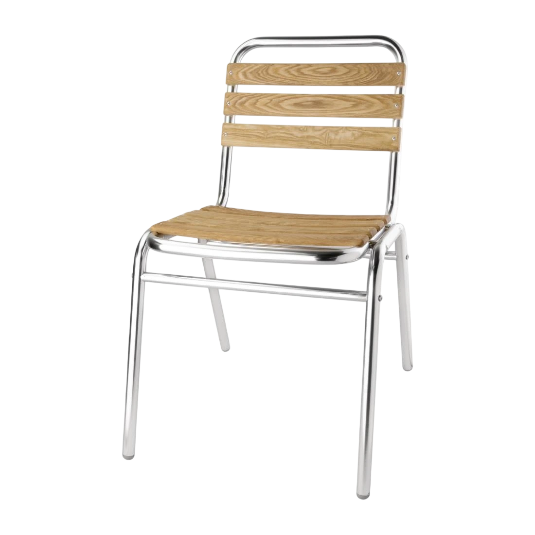 Bolero Aluminium & Ash Bistro Sidechair (Pack 4)