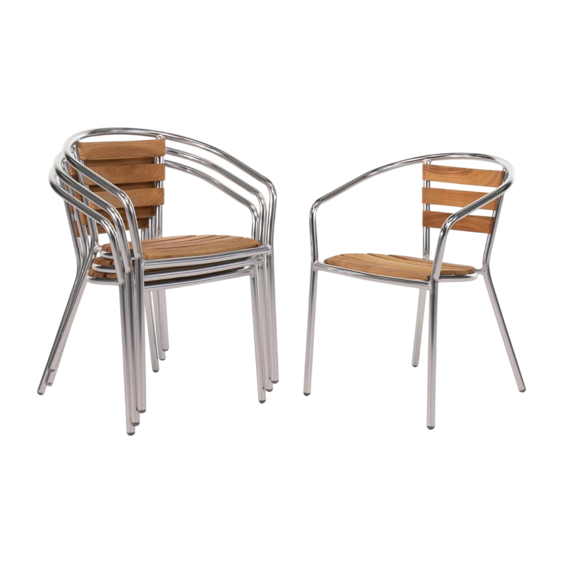 Bolero Armchair Alu. & Ash - 55.5Wx53Dx73Hcm (Pack 4)