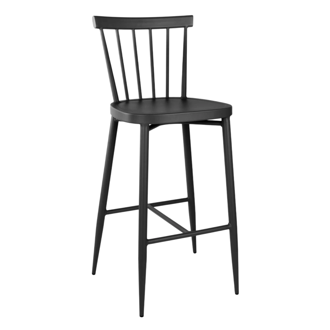 Bolero Windsor Aluminium Stools Black (Set 2)