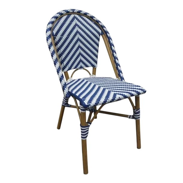 Bolero Parisian Style Wicker Side Chair Blue (Box 2) commercial kitchen equipment